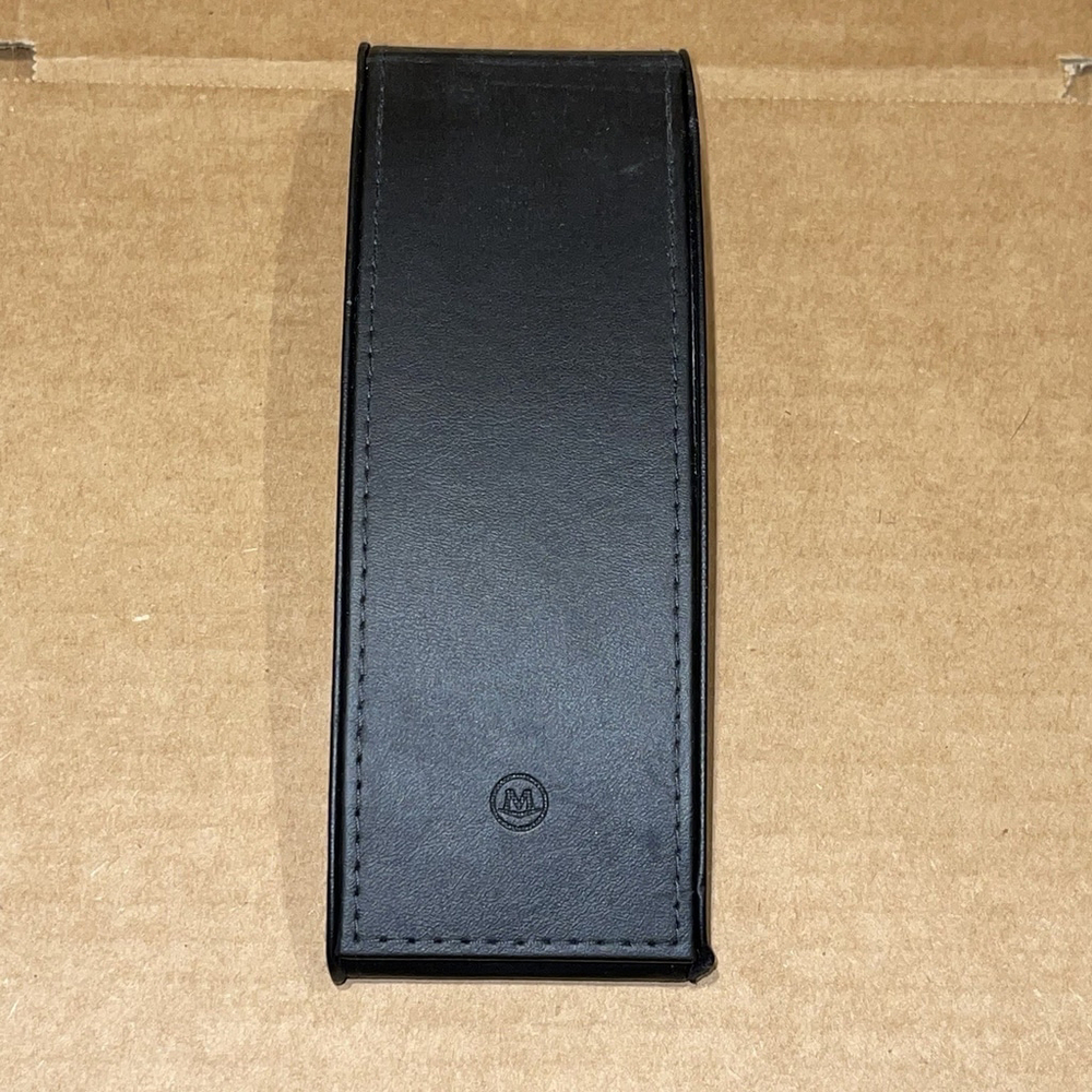 Vintage Movado Sunglass Case Black Unique Design Shape Designer Rare HTF